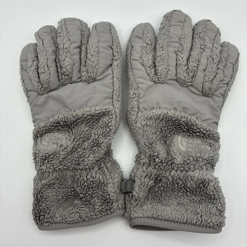 The North Face Women’s Winter Gloves Size Small Gray Fleece Fuzzy